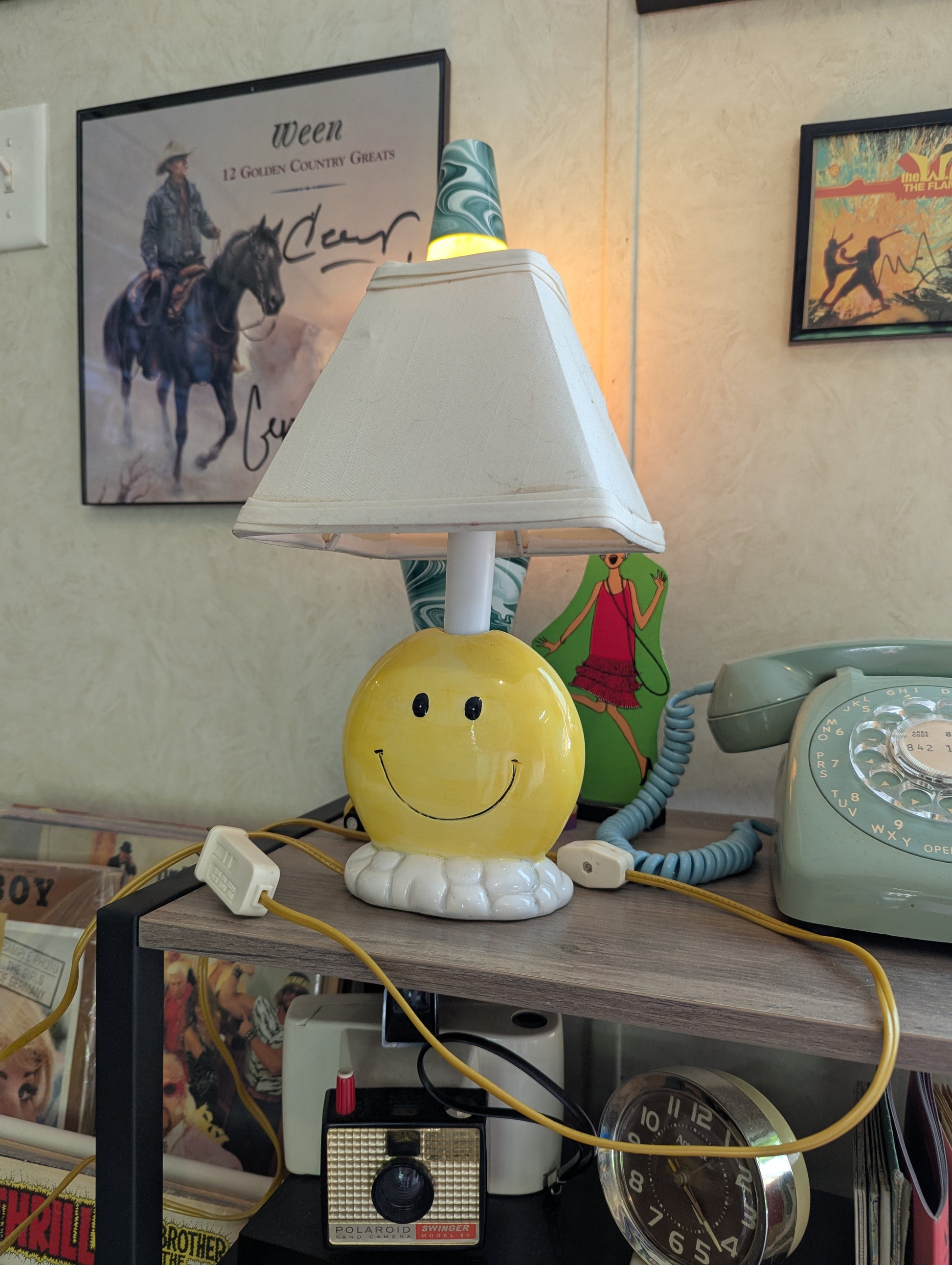 RARE! 70s Smiley Face Lamp
