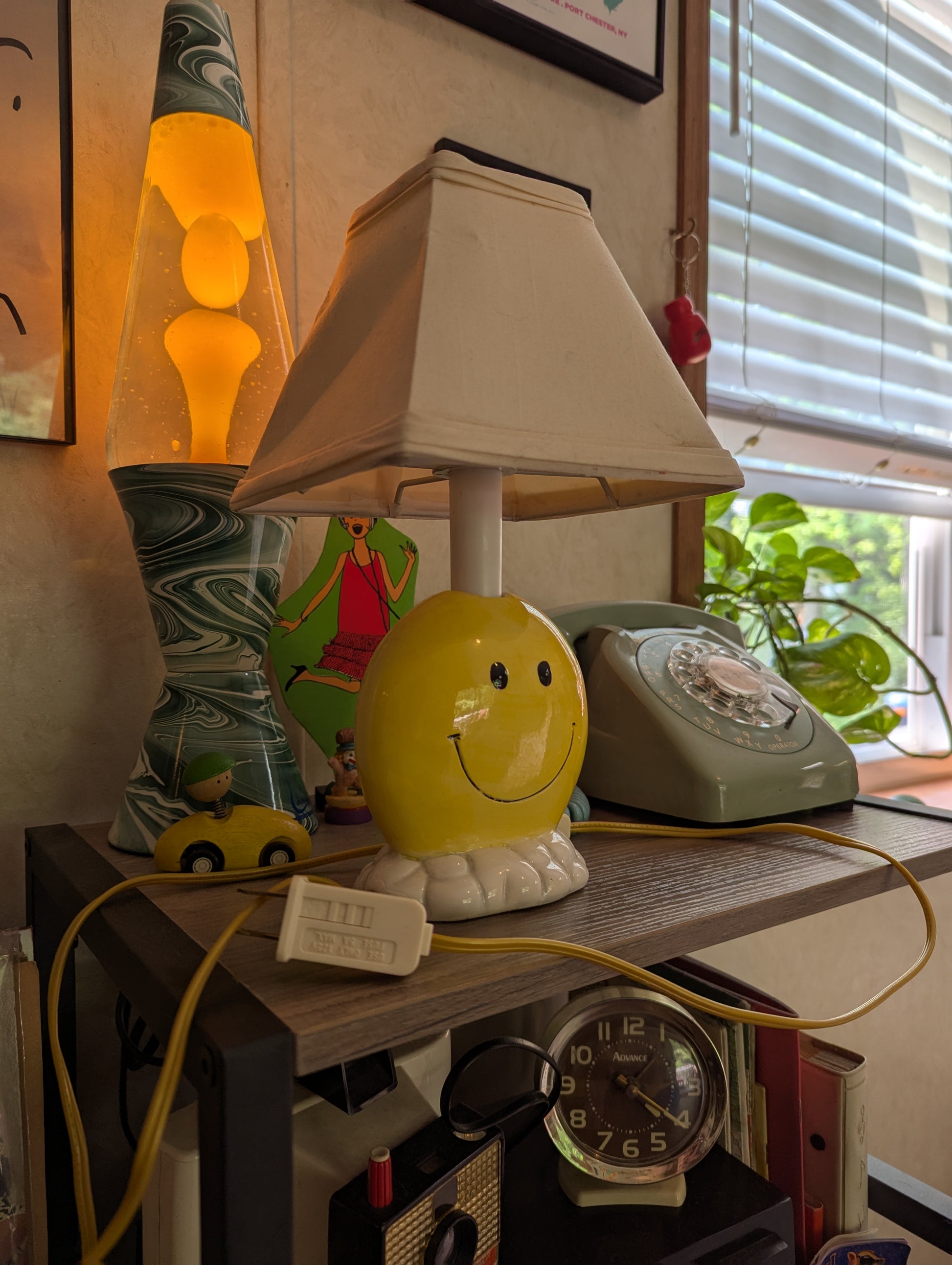 RARE! 70s Smiley Face Lamp