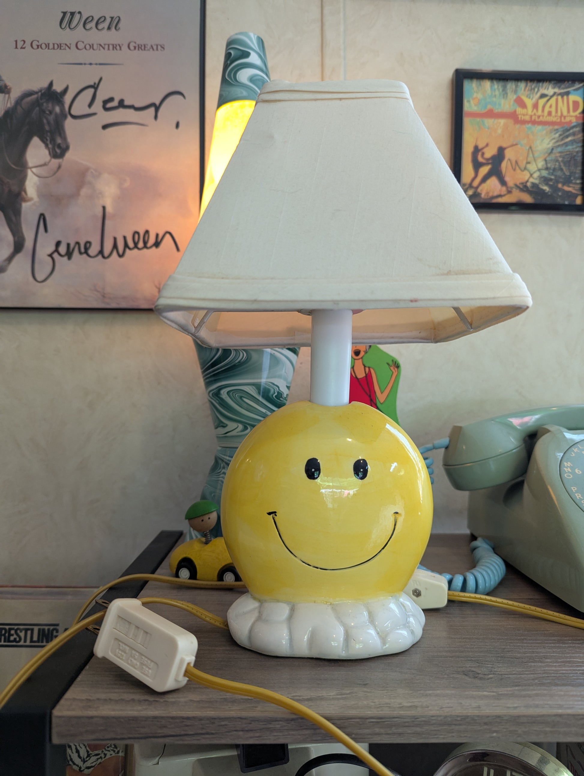 RARE! 70s Smiley Face Lamp
