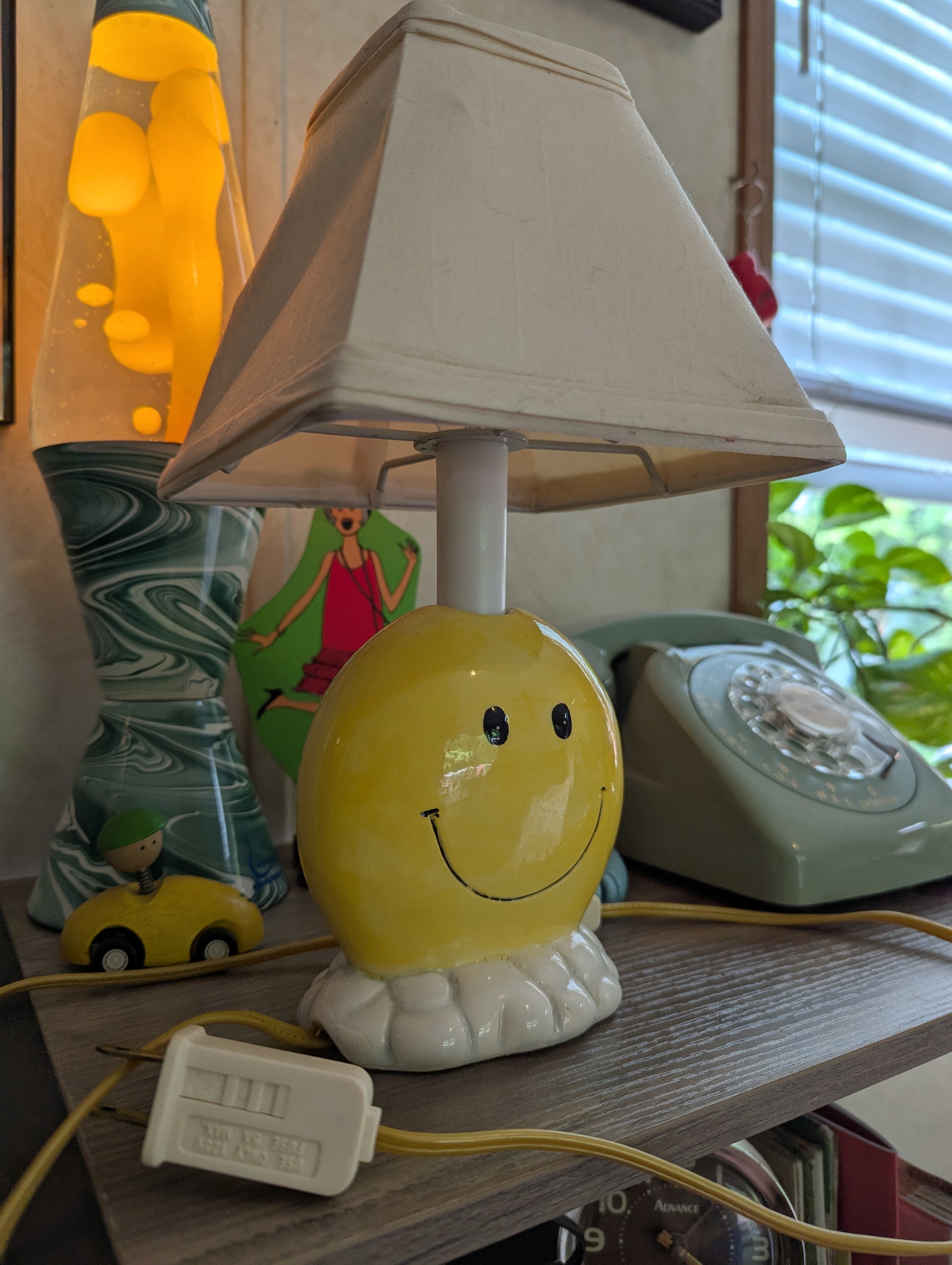 RARE! 70s Smiley Face Lamp