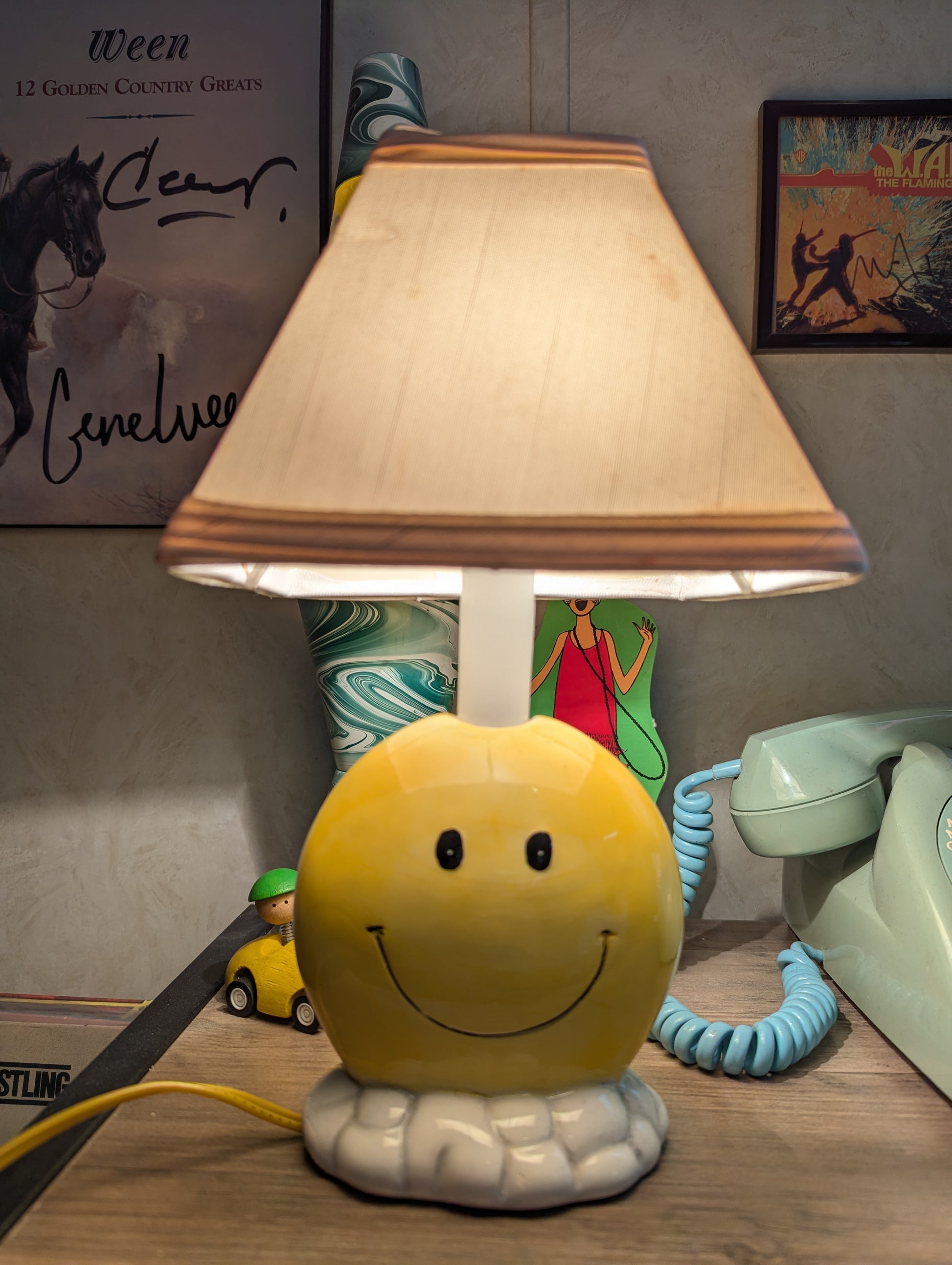RARE! 70s Smiley Face Lamp