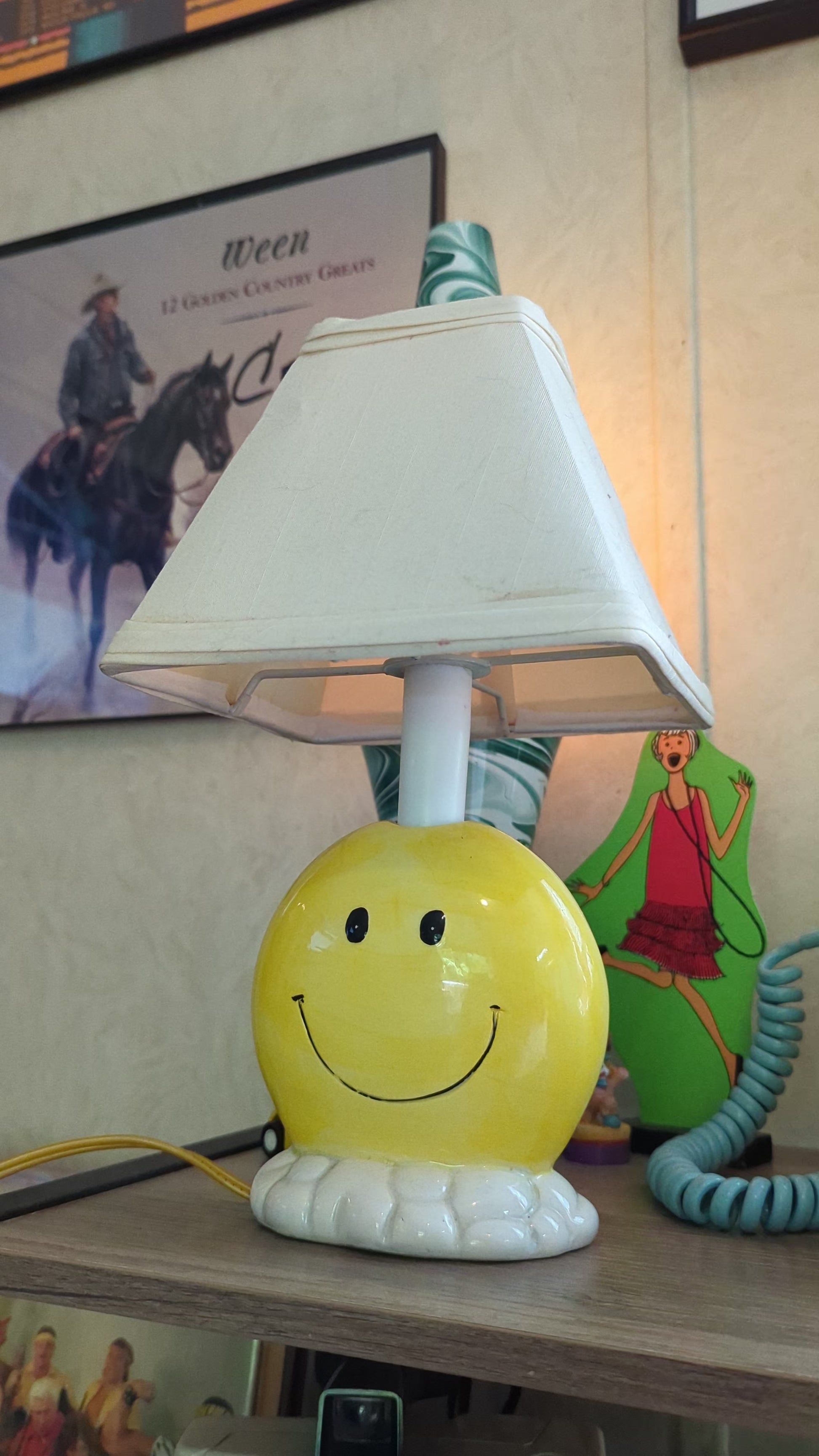 RARE! 70s Smiley Face Lamp